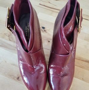 Patent Berry colored booties